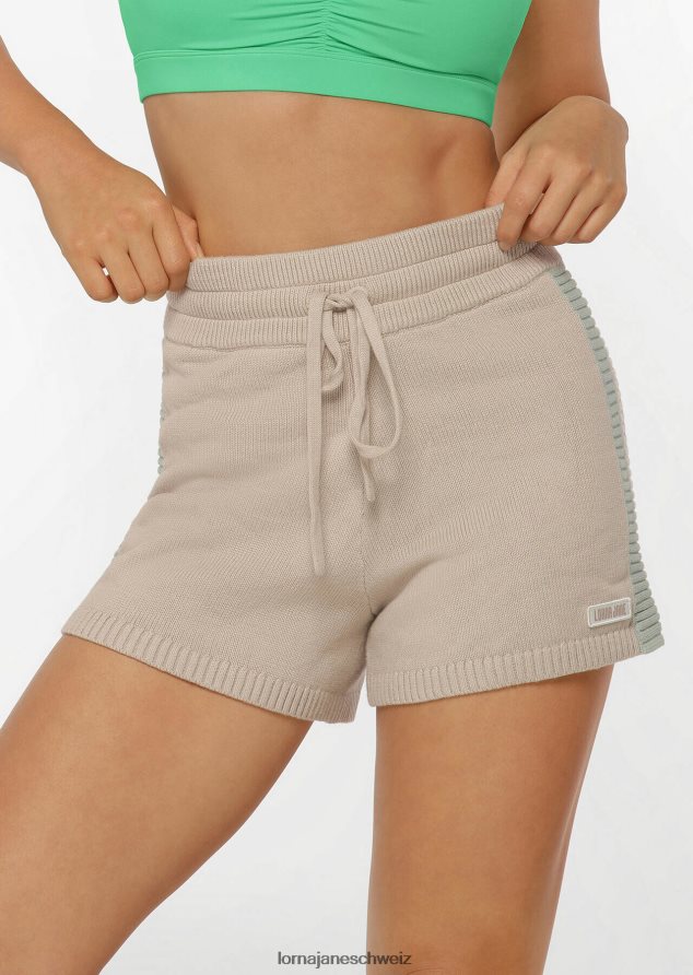 Bekleidung 202X302 Frauen cremefarben Lorna Jane Kick-Shorts stricken