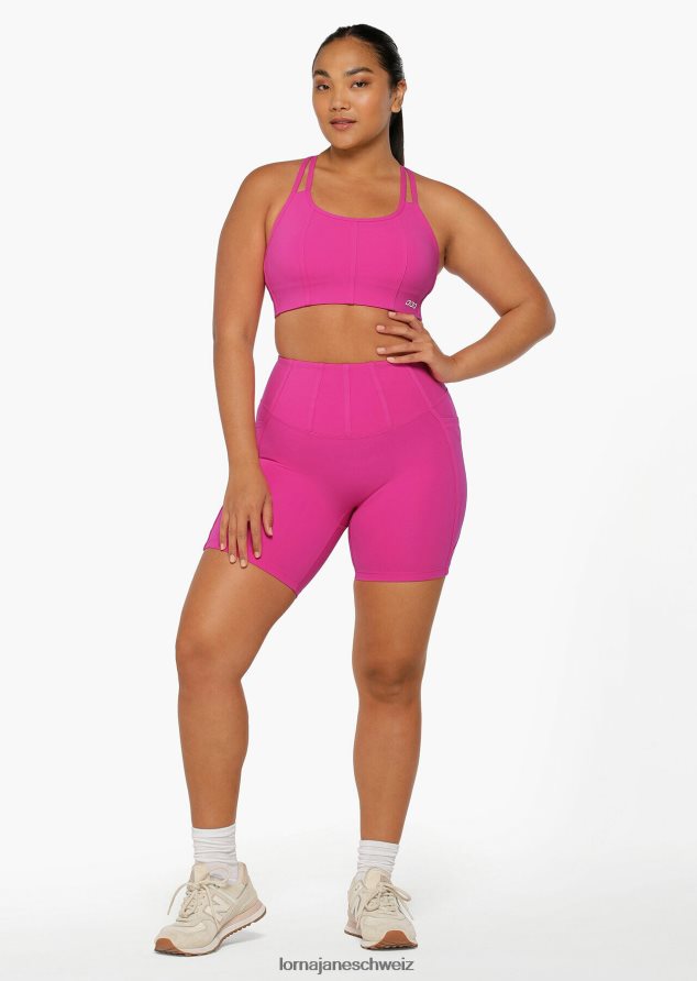 Bekleidung 202X305 Frauen leuchtend rosa Lorna Jane Support No Ride recycelte Fahrradshorts