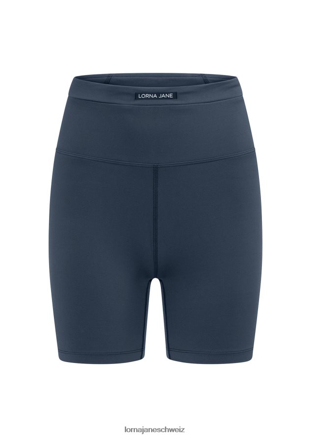 Bekleidung 202X313 Frauen blasses Indigo Lorna Jane Mesh-Handy-Pocket-Bike-Shorts