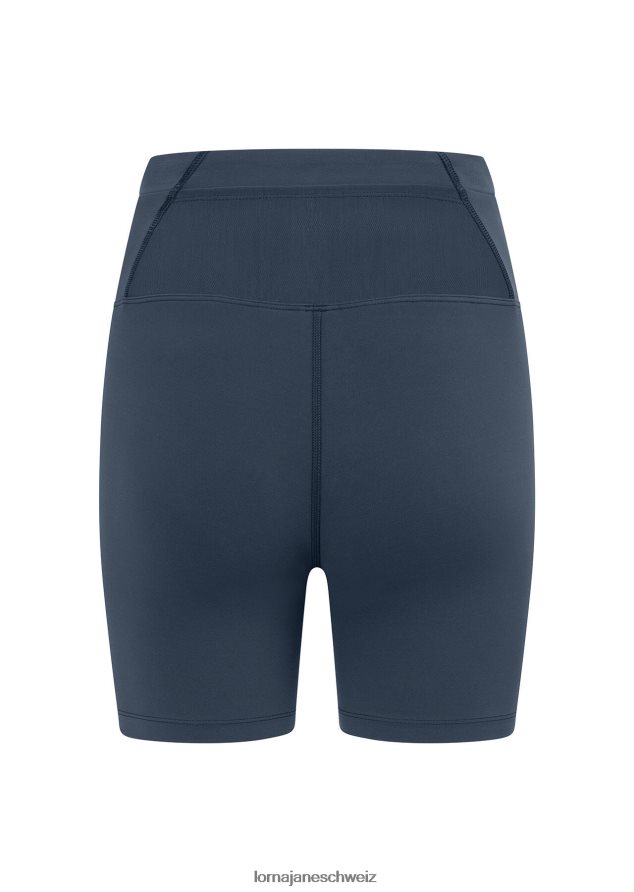 Bekleidung 202X313 Frauen blasses Indigo Lorna Jane Mesh-Handy-Pocket-Bike-Shorts