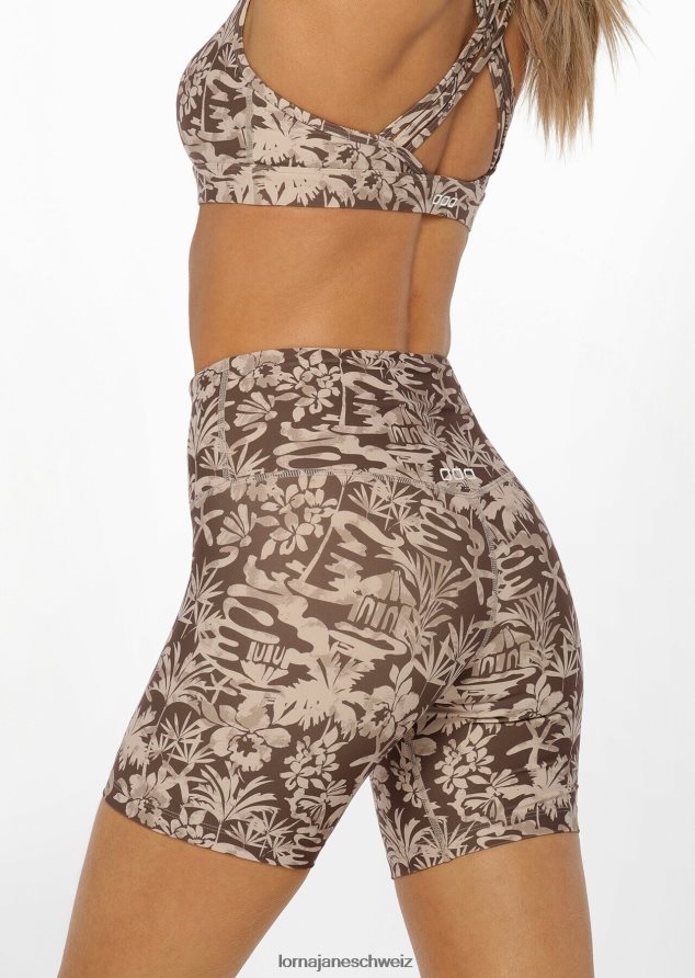 Bekleidung 202X315 Frauen staubiger Palmenabdruck Lorna Jane Dusty Palm Fahrradshorts