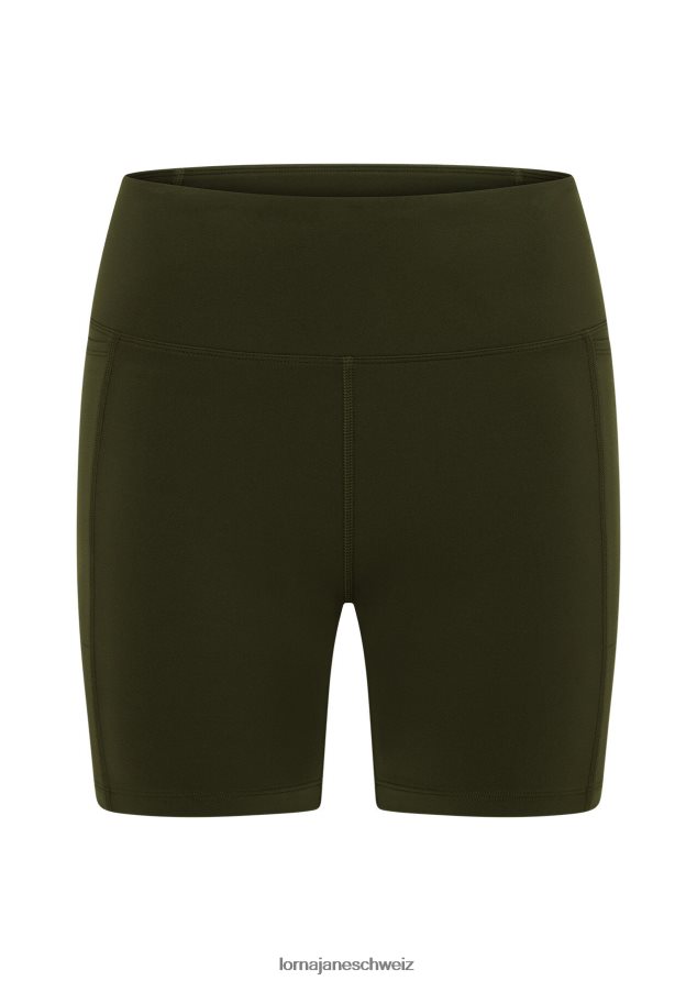 Bekleidung 202X35 Frauen Luxusgrün Lorna Jane Amy Tech Bike Short mit Handytasche