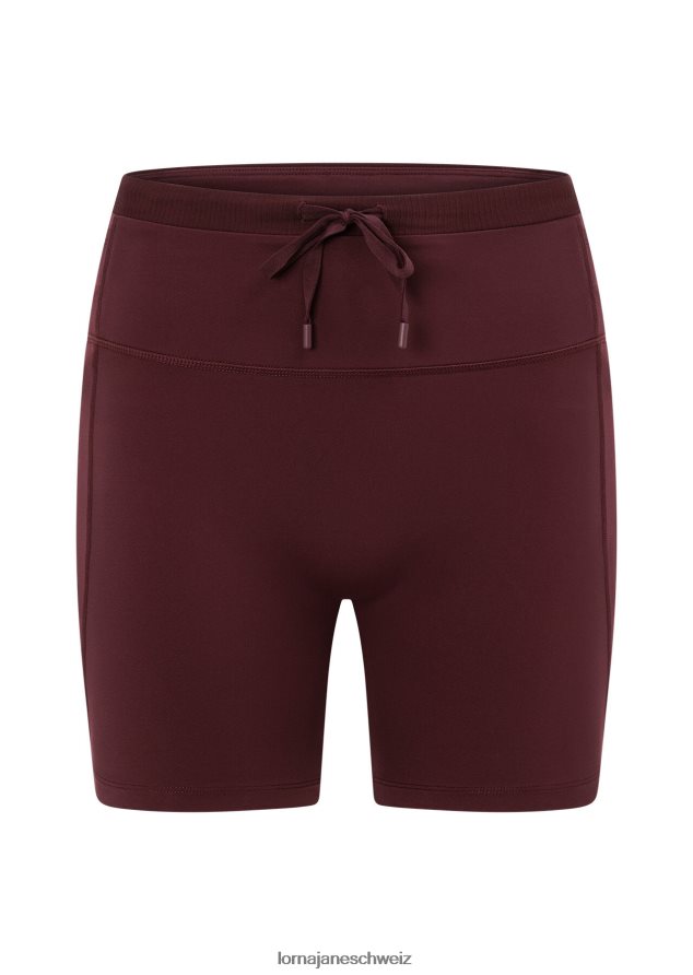 Bekleidung 202X37 Frauen kastanienbraun Lorna Jane Halten Sie mehrere Taschen bereit, ohne Fahrradshorts fahren zu müssen