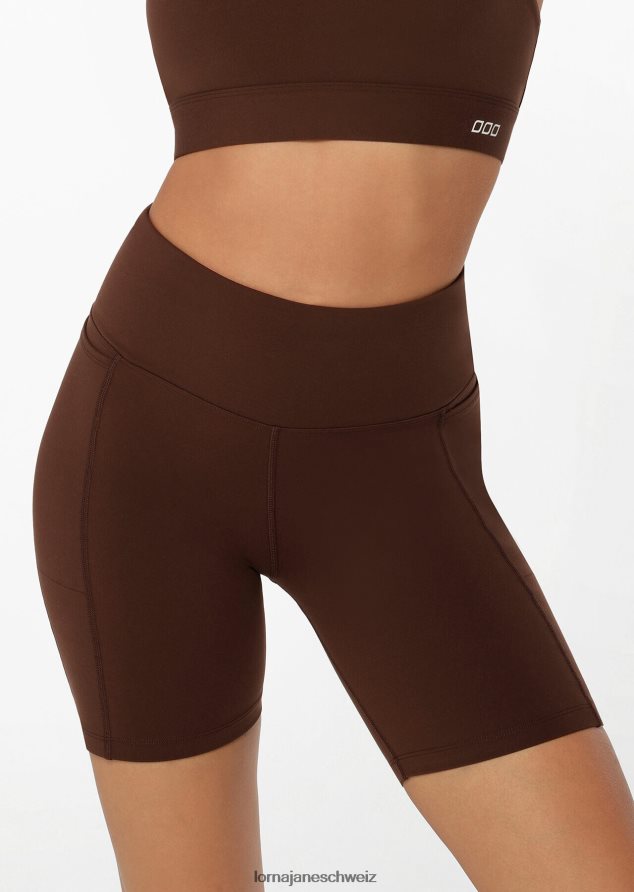 Bekleidung 202X449 Frauen Espresso Lorna Jane Amy Tech Bike Short mit Handytasche