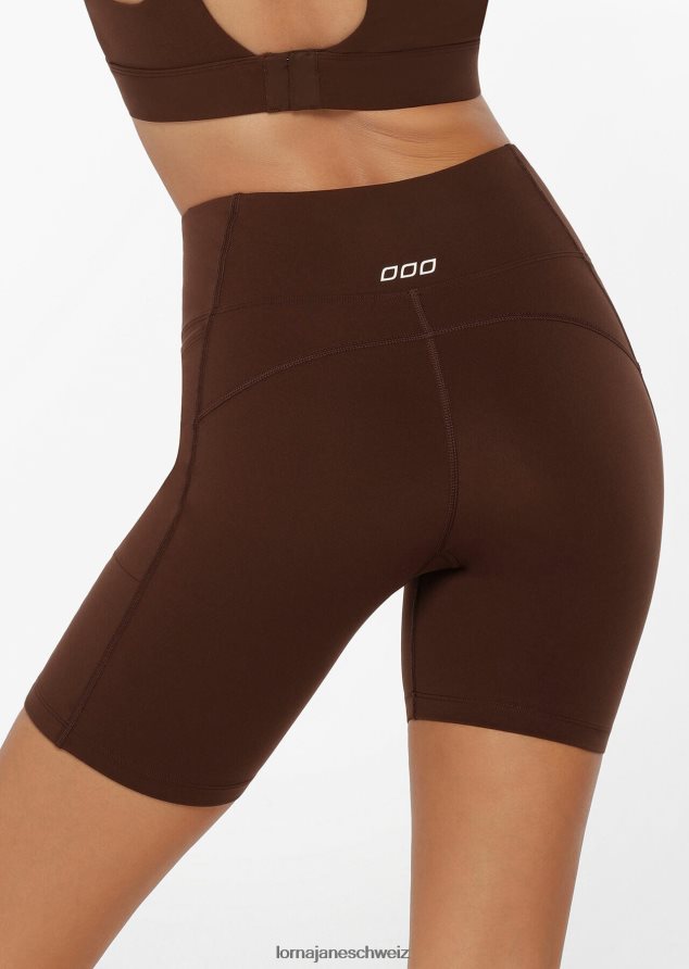 Bekleidung 202X449 Frauen Espresso Lorna Jane Amy Tech Bike Short mit Handytasche