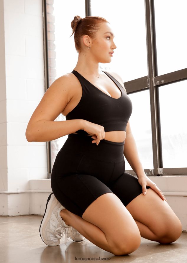 Bekleidung 202X469 Frauen Schwarz Lorna Jane Amy Tech Bike Short mit Handytasche