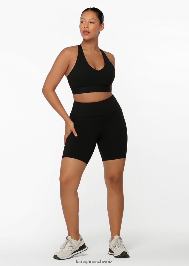 Bekleidung 202X469 Frauen Schwarz Lorna Jane Amy Tech Bike Short mit Handytasche