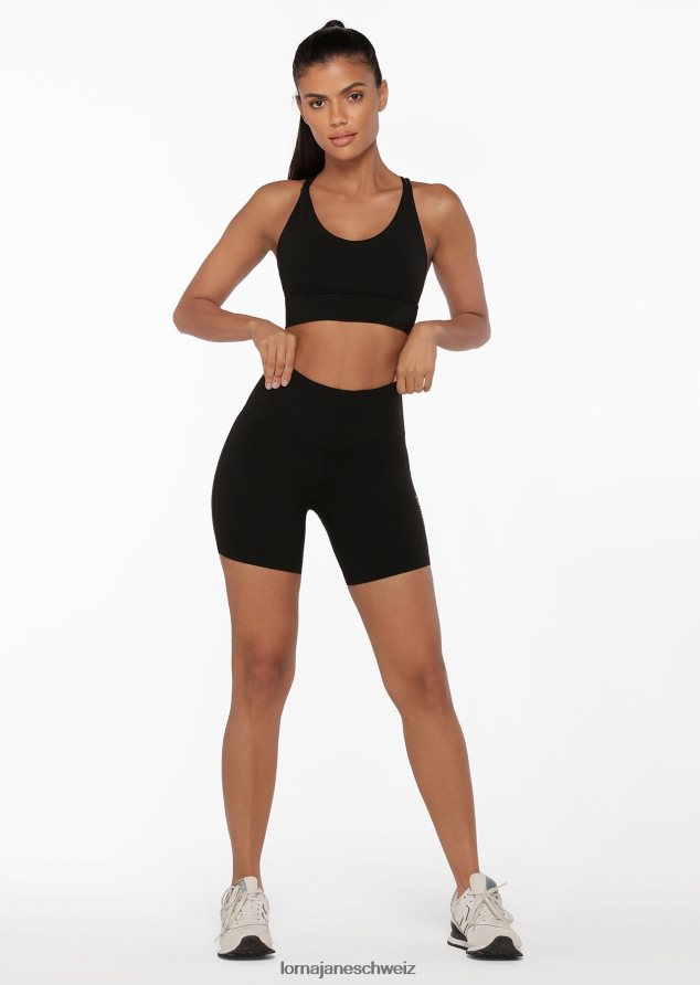 Bekleidung 202X471 Frauen Schwarz Lorna Jane Lotus No Chafe 6,2