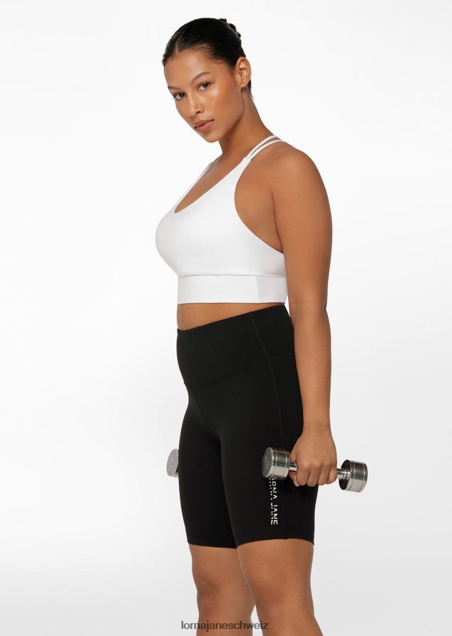 Bekleidung 202X472 Frauen Schwarz Lorna Jane Lotus No Chafe 8,2" Fahrradshorts