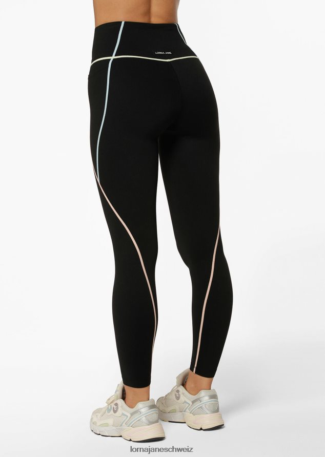 Bekleidung 202X57 Frauen Schwarz Lorna Jane Pastellfarbene, recycelte Knöchelbeißer-Leggings ohne Scheuern