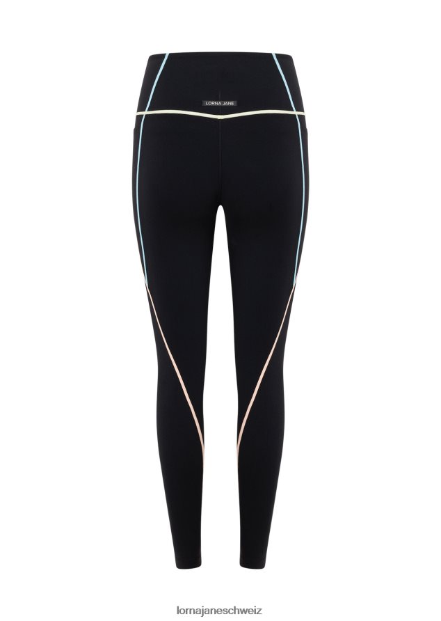 Bekleidung 202X57 Frauen Schwarz Lorna Jane Pastellfarbene, recycelte Knöchelbeißer-Leggings ohne Scheuern