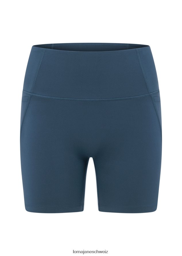 Bekleidung 202X87 Frauen blasses Indigo Lorna Jane Hochgefaltete No-Ride-Fahrradshorts aus recyceltem Material