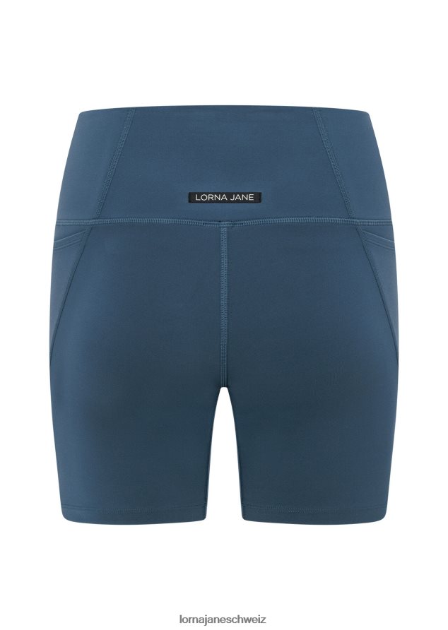 Bekleidung 202X87 Frauen blasses Indigo Lorna Jane Hochgefaltete No-Ride-Fahrradshorts aus recyceltem Material