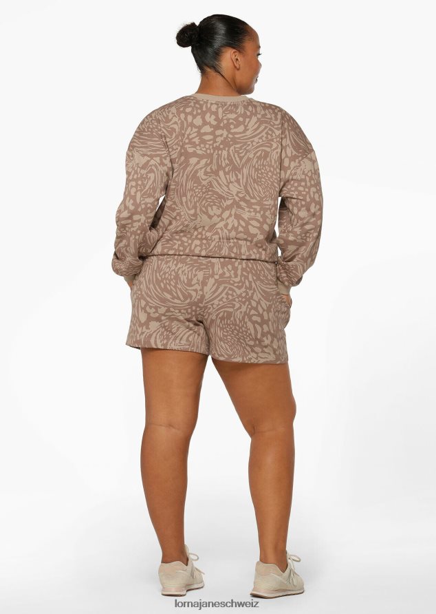Bekleidung 202X92 Frauen Abstrakter Druck aus Sandstein Lorna Jane Abstrakte Sweat-Shorts