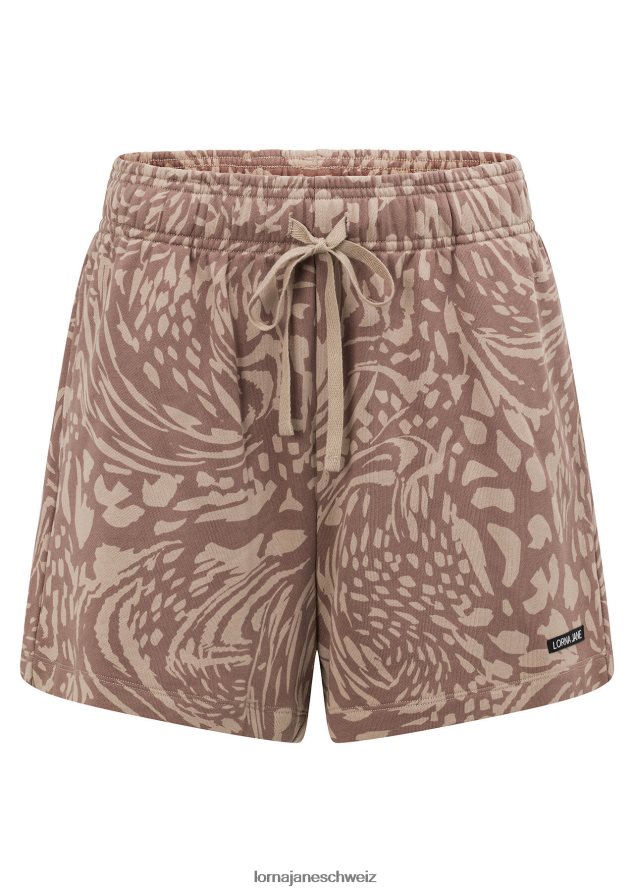 Bekleidung 202X92 Frauen Abstrakter Druck aus Sandstein Lorna Jane Abstrakte Sweat-Shorts