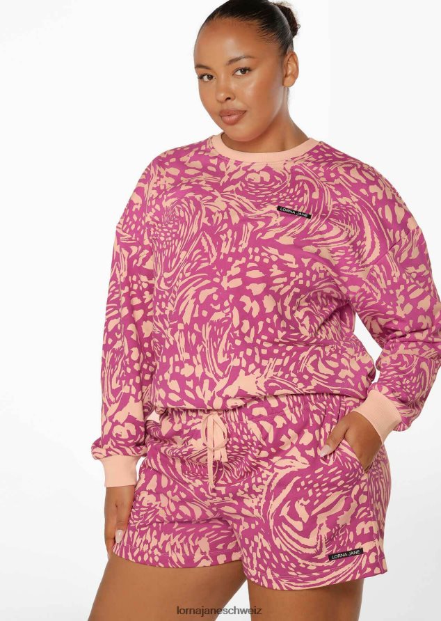 Bekleidung 202X93 Frauen hyperabstrakter Druck Lorna Jane Abstrakte Sweat-Shorts