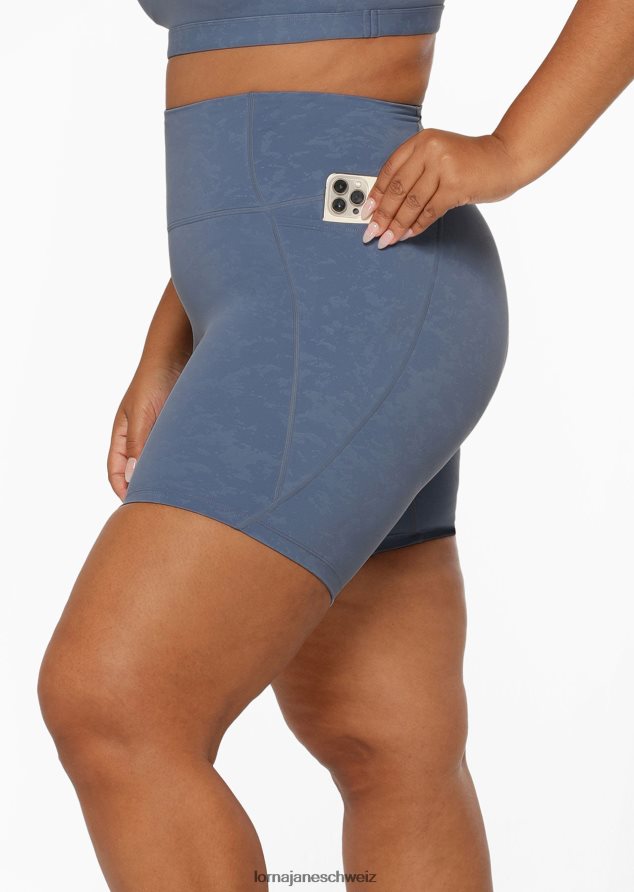 Bekleidung 202X97 Frauen neblig blau gewaschen Lorna Jane Hochklappbare No-Ride-Fahrradshorts