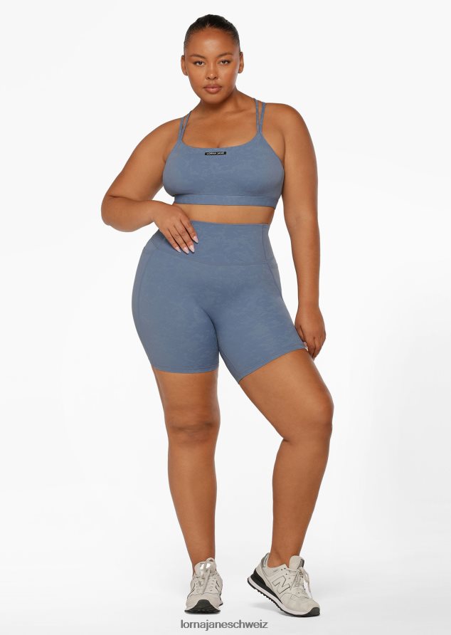 Bekleidung 202X97 Frauen neblig blau gewaschen Lorna Jane Hochklappbare No-Ride-Fahrradshorts