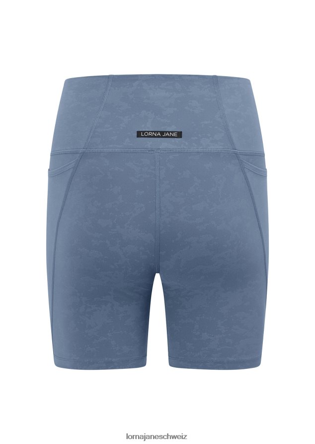 Bekleidung 202X97 Frauen neblig blau gewaschen Lorna Jane Hochklappbare No-Ride-Fahrradshorts