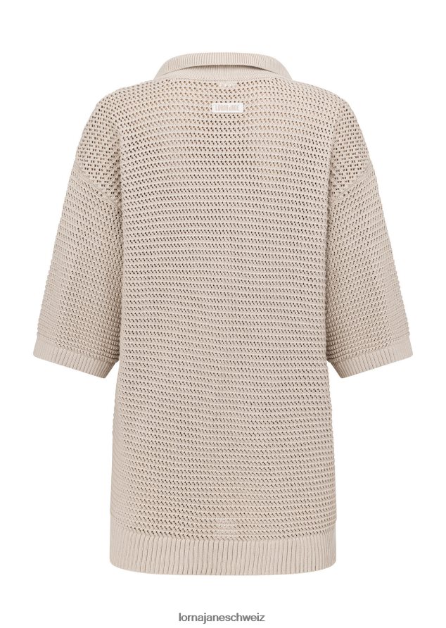 Bekleidung 202X303 Frauen cremefarben Lorna Jane Offen gewebtes Strickhemd