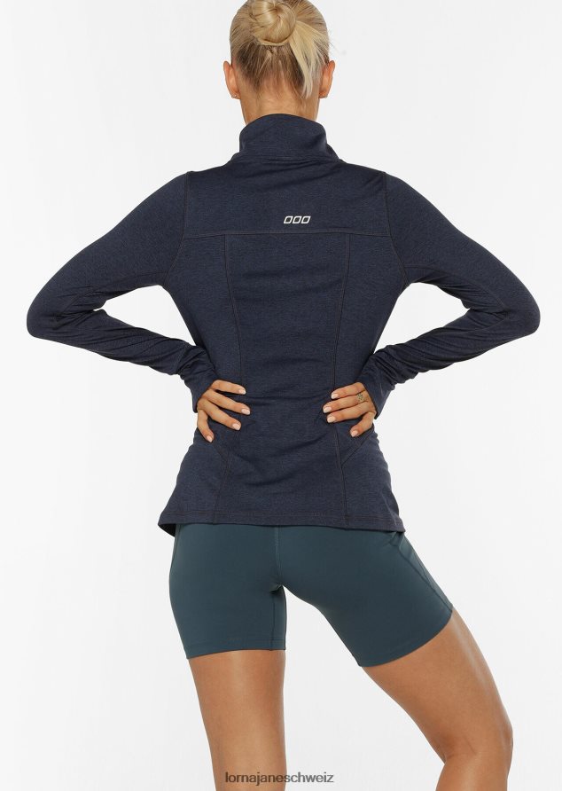 Bekleidung 202X67 Frauen Französisches Marineblau Lorna Jane Aktive Jacke mit durchgehendem Reißverschluss
