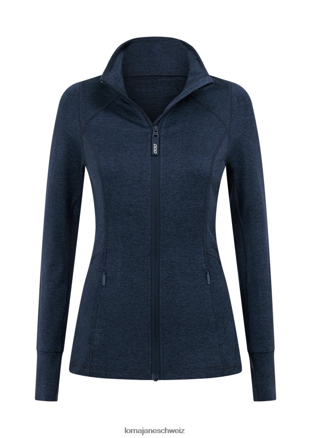 Bekleidung 202X67 Frauen Französisches Marineblau Lorna Jane Aktive Jacke mit durchgehendem Reißverschluss