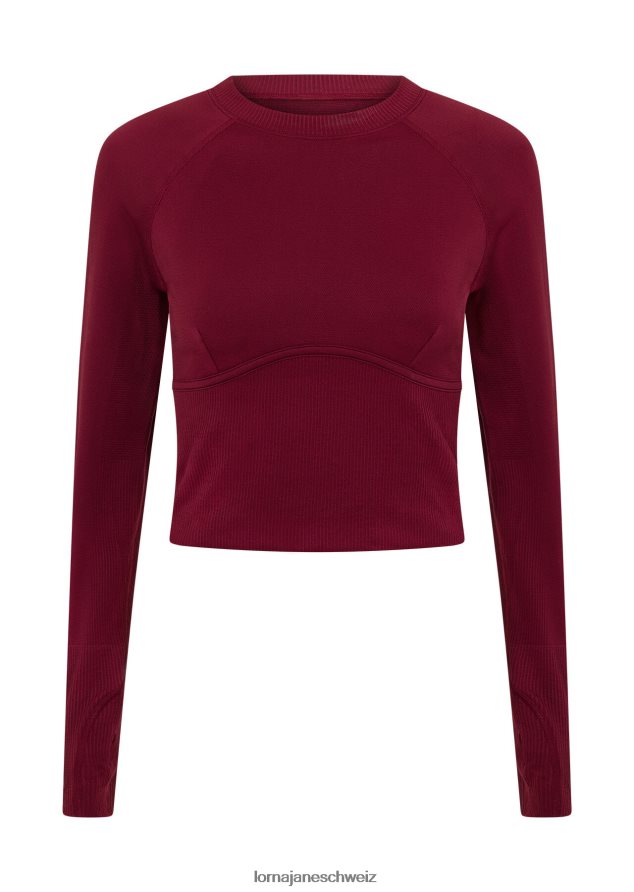 Bekleidung 202X15 Frauen Sepia Lorna Jane Nahtloses, konturgeschnittenes, langärmliges Oberteil