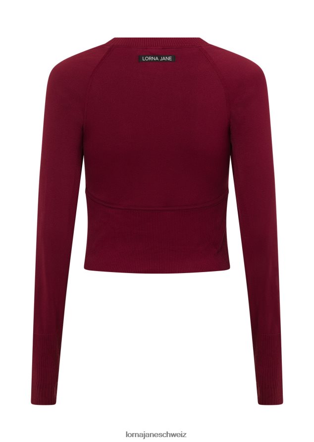 Bekleidung 202X15 Frauen Sepia Lorna Jane Nahtloses, konturgeschnittenes, langärmliges Oberteil