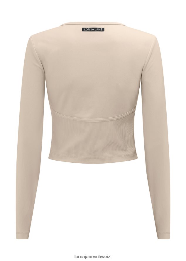 Bekleidung 202X167 Frauen cremefarben Lorna Jane Contour Active Langarm-Top