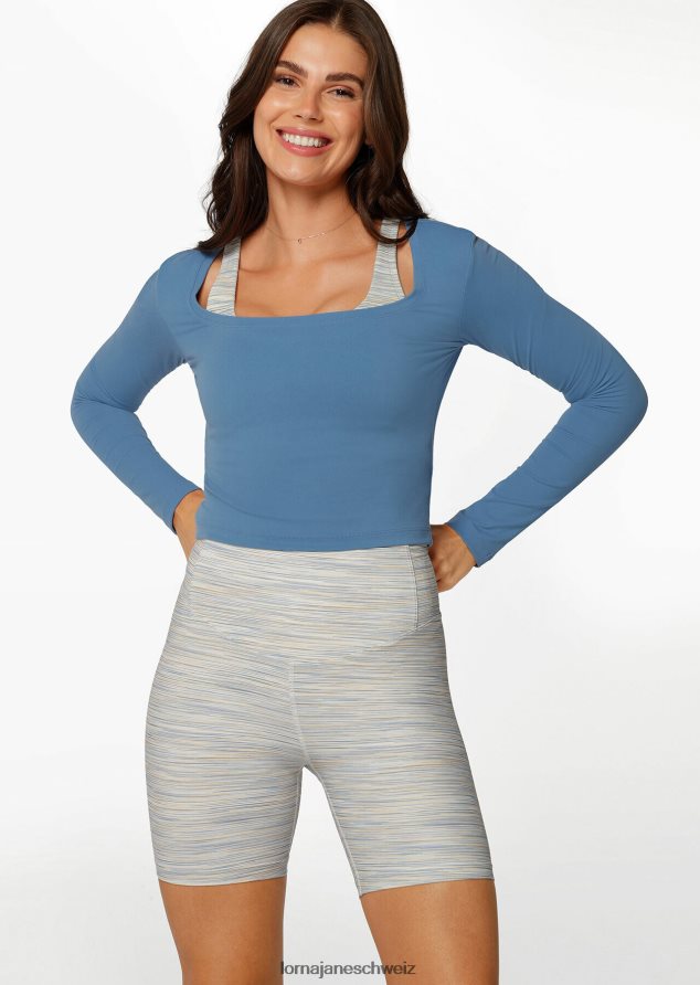 Bekleidung 202X255 Frauen kosmischer Staub Lorna Jane Aktives, kurzärmliges Oberteil mit kurzem Schnitt