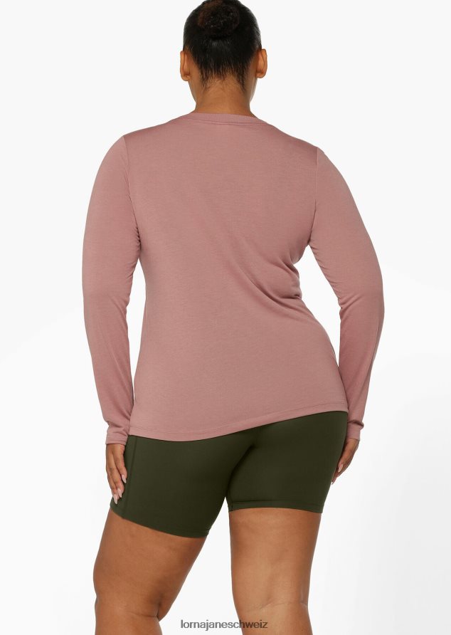 Bekleidung 202X27 Frauen wilde Rose Lorna Jane Lotus-Langarm-Top