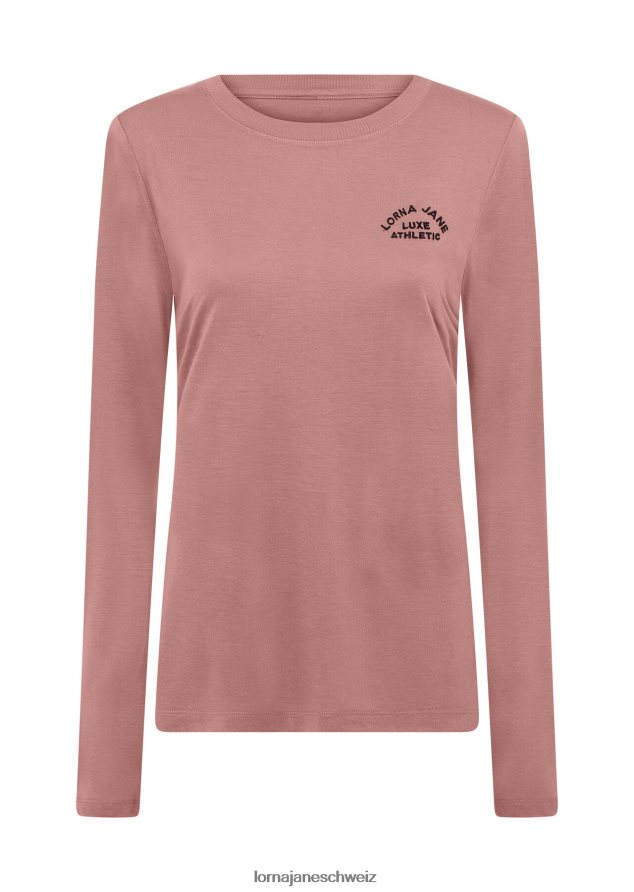 Bekleidung 202X27 Frauen wilde Rose Lorna Jane Lotus-Langarm-Top