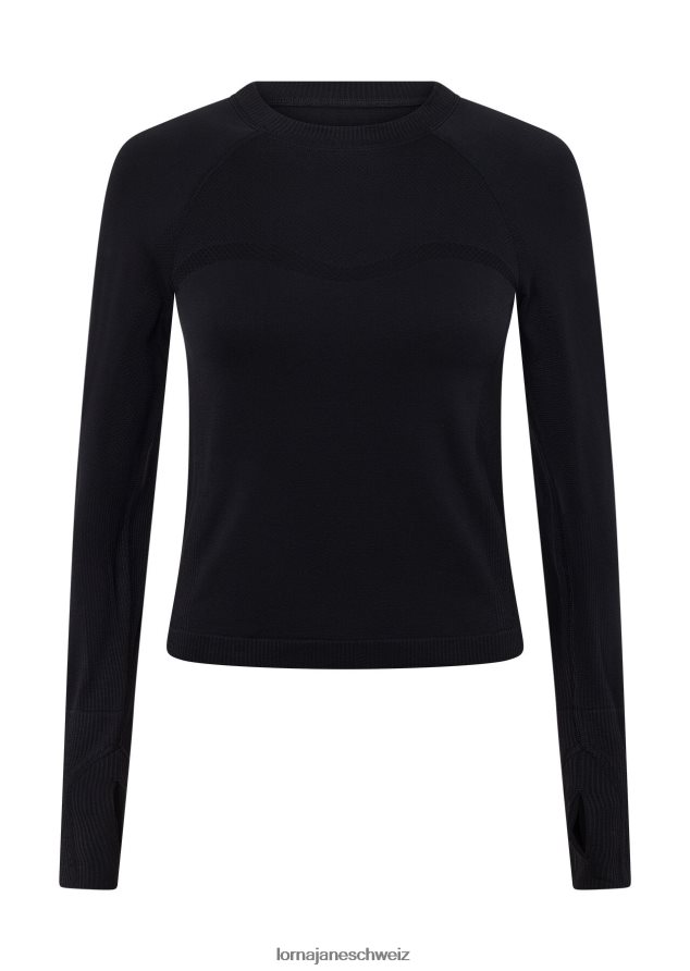 Bekleidung 202X71 Frauen Schwarz Lorna Jane Energized nahtloses Langarm-Top