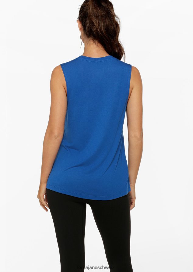 Bekleidung 202X145 Frauen Kobaltblau Lorna Jane Lotus-Muskel-Tank