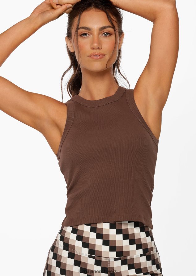 Bekleidung 202X151 Frauen Schokolade Lorna Jane klassisches geripptes Tanktop