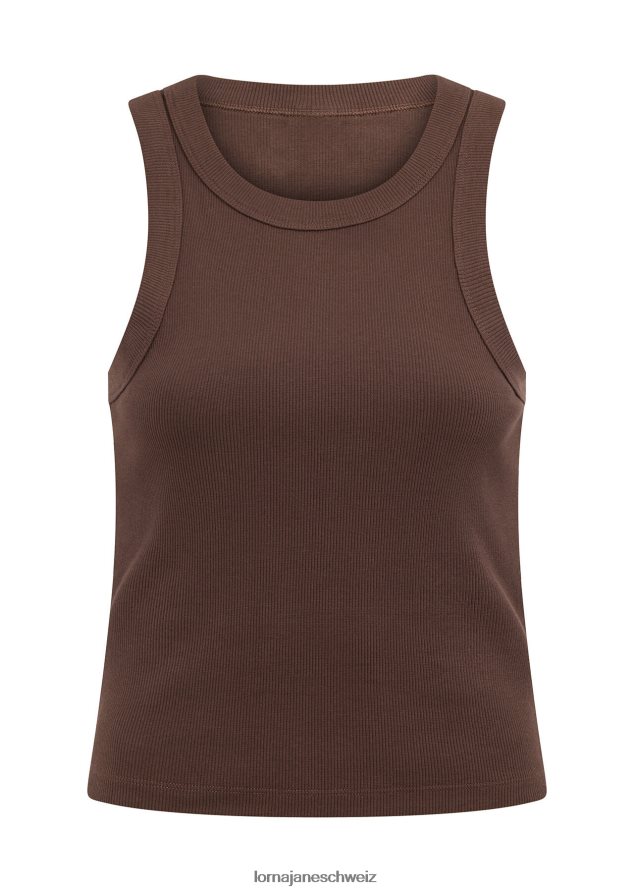 Bekleidung 202X151 Frauen Schokolade Lorna Jane klassisches geripptes Tanktop