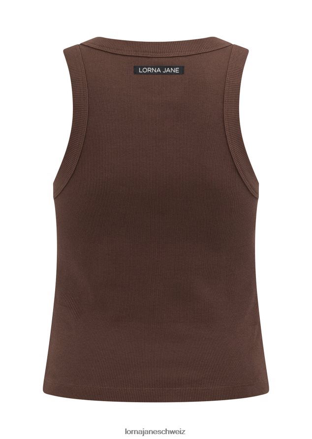 Bekleidung 202X151 Frauen Schokolade Lorna Jane klassisches geripptes Tanktop