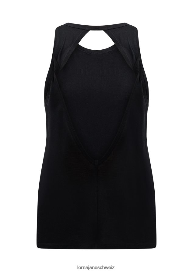 Bekleidung 202X16 Frauen Schwarz Lorna Jane Zurückdrehender aktiver Tank