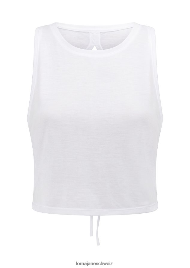 Bekleidung 202X239 Frauen Weiß Lorna Jane Schlüssellochtank aktivieren
