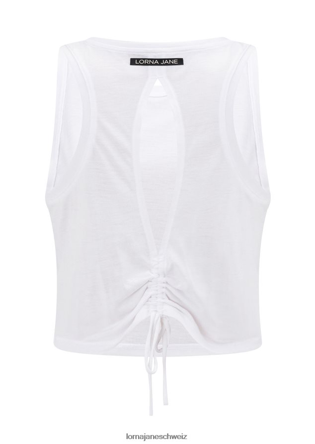 Bekleidung 202X239 Frauen Weiß Lorna Jane Schlüssellochtank aktivieren