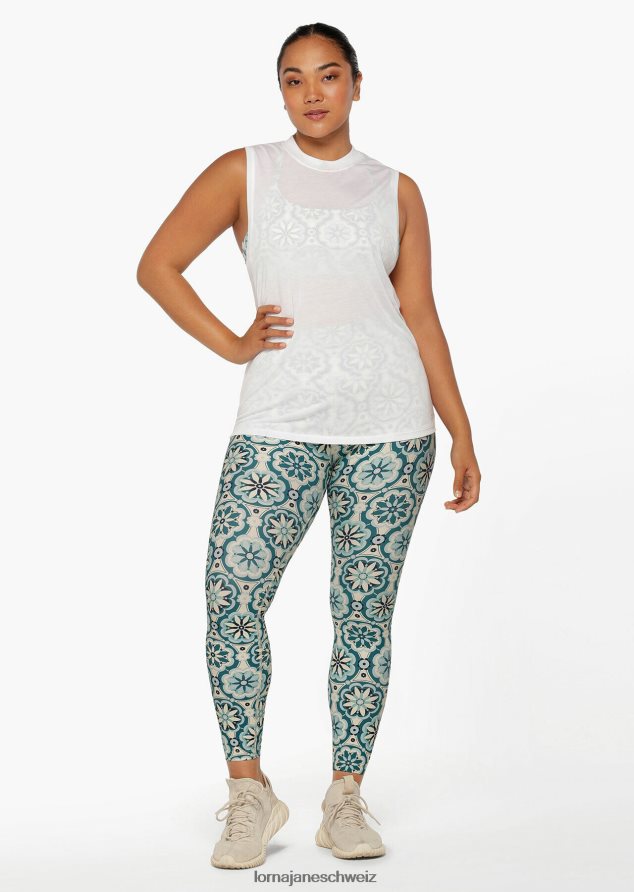 Bekleidung 202X342 Frauen Weiß Lorna Jane Muskeltank mit Ausschnitt