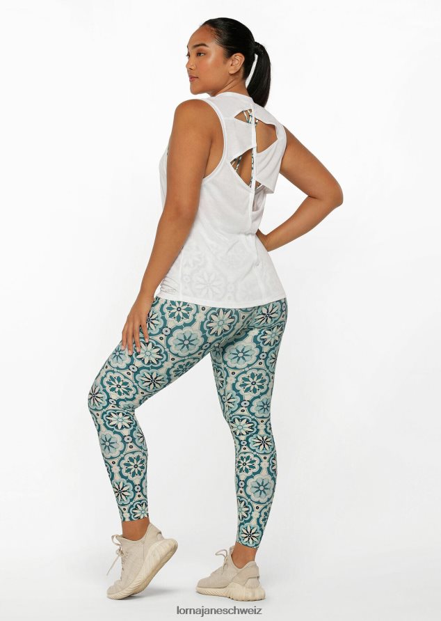 Bekleidung 202X342 Frauen Weiß Lorna Jane Muskeltank mit Ausschnitt