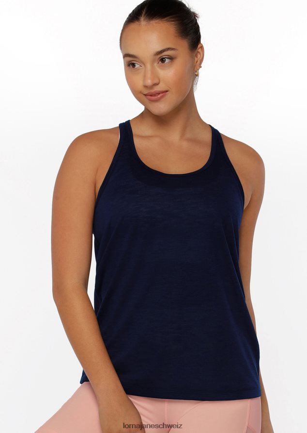 Bekleidung 202X373 Frauen Französische Marine Lorna Jane Lässiges Fitness-Tanktop