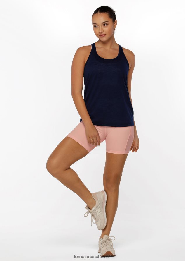 Bekleidung 202X373 Frauen Französische Marine Lorna Jane Lässiges Fitness-Tanktop