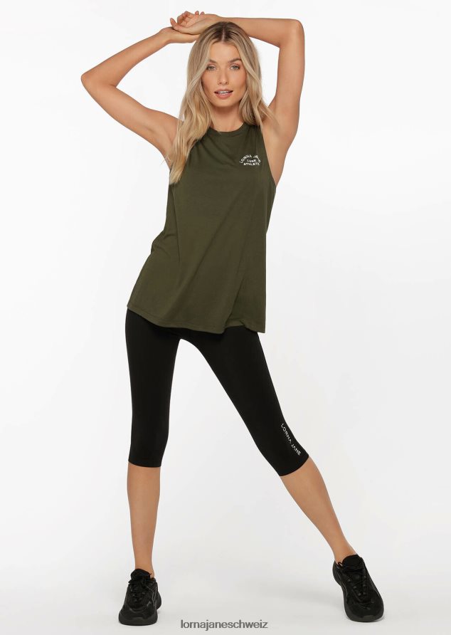 Bekleidung 202X438 Frauen Luxusgrün Lorna Jane Lotus-Muskel-Tank