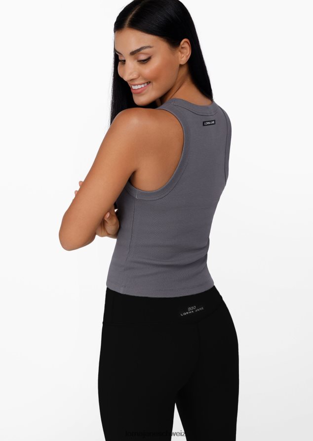 Bekleidung 202X453 Frauen mittelgrau Lorna Jane klassisches geripptes Tanktop
