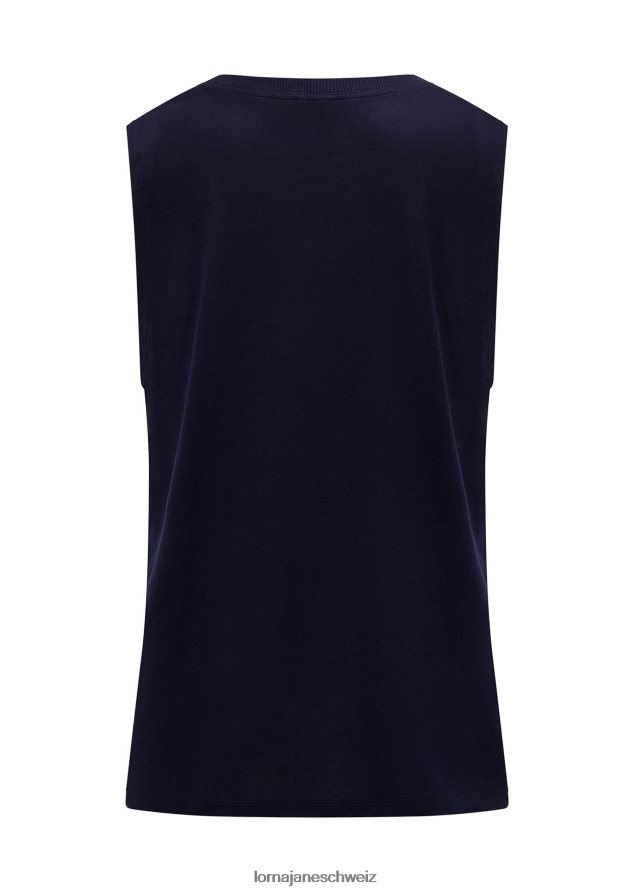 Bekleidung 202X48 Frauen Französische Marine Lorna Jane Lotus-Muskel-Tank