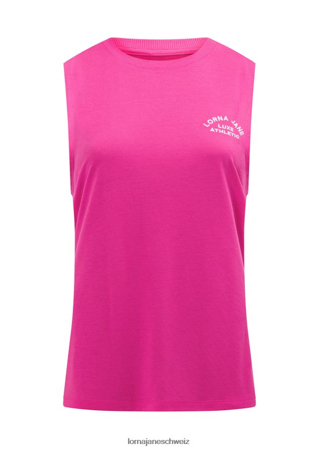 Bekleidung 202X49 Frauen leuchtend rosa Lorna Jane Lotus-Muskel-Tank