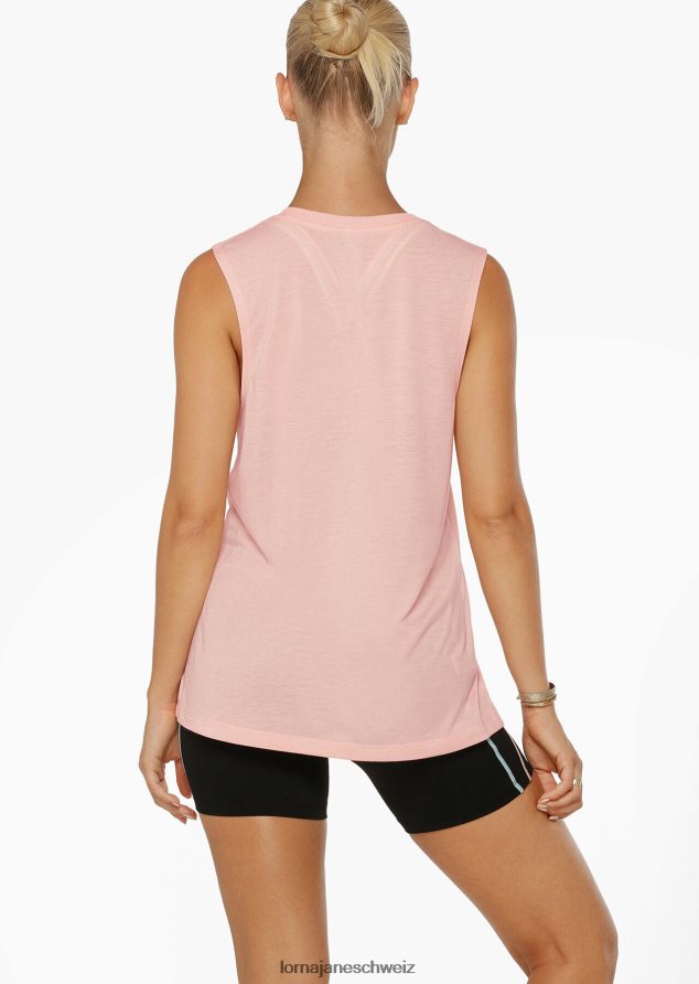 Bekleidung 202X51 Frauen lebendiger Pfirsich Lorna Jane Lotus-Muskel-Tank