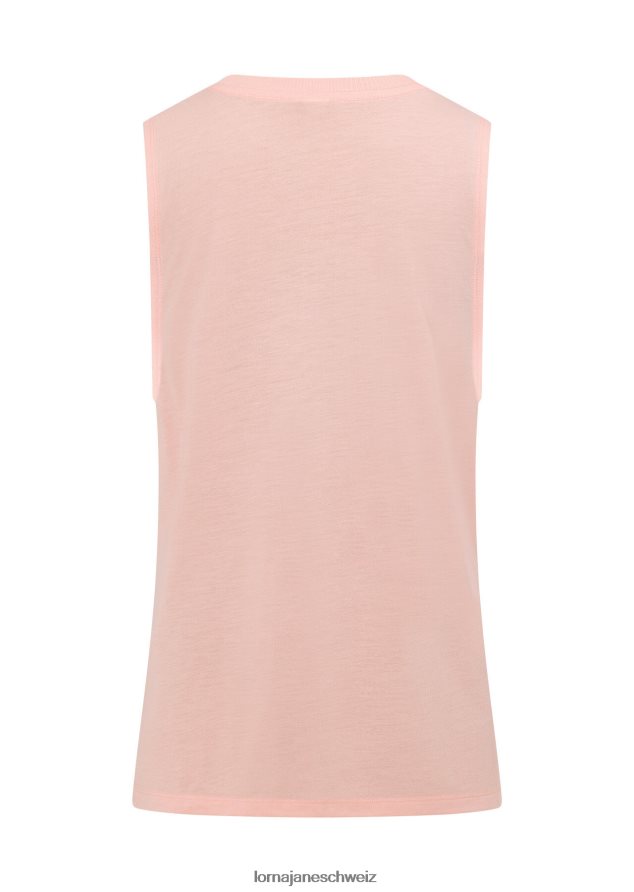 Bekleidung 202X51 Frauen lebendiger Pfirsich Lorna Jane Lotus-Muskel-Tank